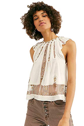 Débardeur Maroc Free People blanc S : haut d'été bohème chic pour femme