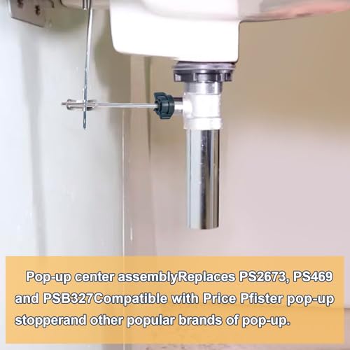Aottykro 2 Pack Lavatory Pop Up Center Piece Assembly,Sink Ball/Pivot Rod Replacement Parts Bathroom Sink Drain Repair Kit Fits Most Popular Brands,Replacement for PS2673,18MM&15MM Ball, Chrome - Thumbnail 6