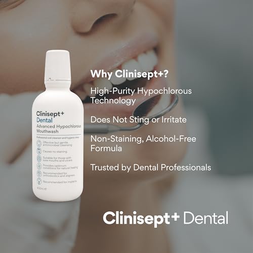 Clinisept Dental Mouthwash – Hypochlorous Acid Mouth Wash for Daily Oral and Dental Hygiene - Alcohol-Free, Fluoride Free Mouthwash, Non-Staining Oral Rinse (400ml) - Image 2