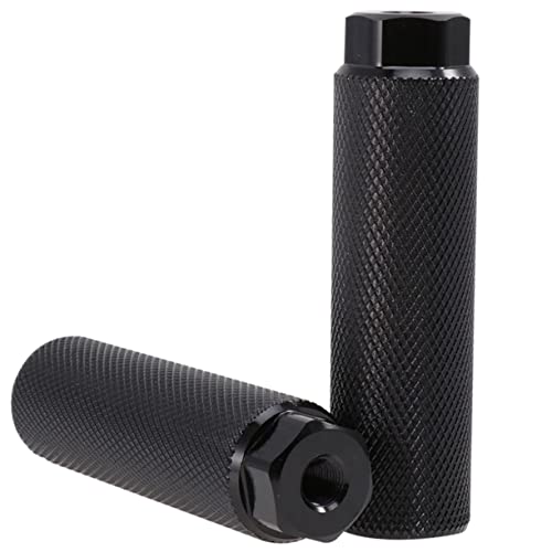 OHPHCALL Set of Bike Pegs 6mm Screw Small Hole Black Aluminum Alloy Bike Supplies Wear-Resistant Cycling Pegs for Bike Accessory