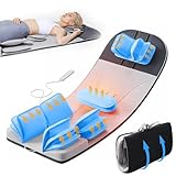 Zertylre Ganzkörper-Massagematte, elektrisches Massagestuhlkissen mit 28 Luftkammern, 3 Modi, 3 Massageintensitäten, 3 Heizstufen zur Entspannung der Nacken- und Rückenmuskulatur, faltbar