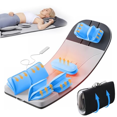 Zertylre Ganzkörper-Massagematte, elektrisches Massagestuhlkissen mit 28 Luftkammern, 3 Modi, 3