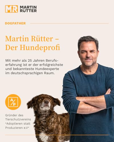 Martin Rütter – Futterbeutel Dummy Schwarz L – Futterdummy Hund wasserabweisend & waschbar, mit Reißverschluss & Wurfschnur – Apportierbeutel für Hundetraining – Für Trocken- & Nassfutter, Leckerlis
