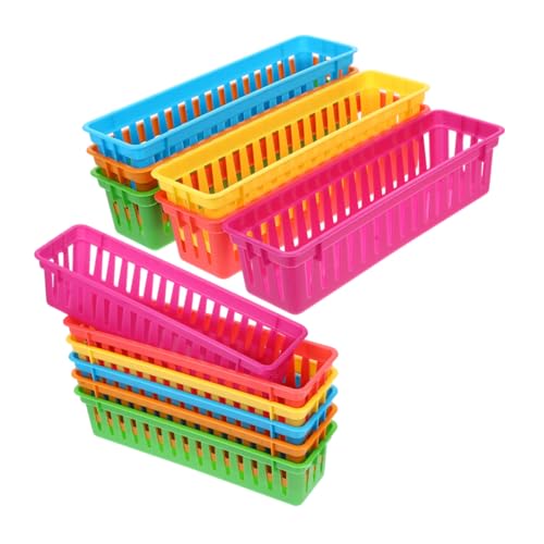Panier de rangement plastique pour crayons un bureau de classe net - 5