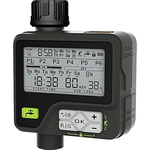 CROSOFMI Automatic Watering Timer with Rain Sensor Cover