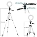 NUOBESTY Dimmable Ring Light with Tripod Stand Flexible Phone Holder for Live Streaming Brightness Color for Video Chats Makeup and Night Use