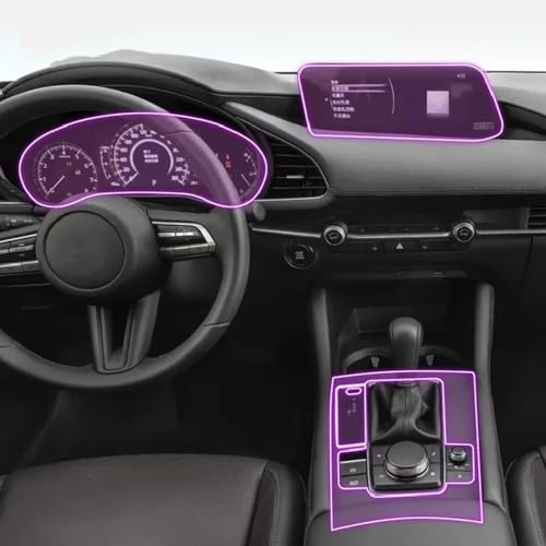 Écran tactile Mazda 3 protégé du TPU anti-rayures console