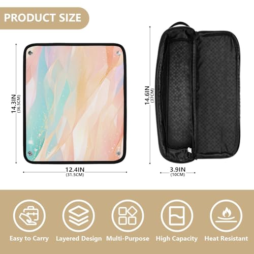 Bolsa organizadora para herramientas de cabello resistente al calor miniatura 4