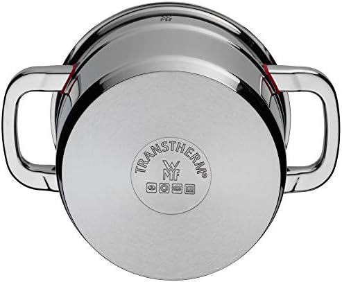 WMF cookware Ø 24 cm approx. 5,6l Premium One Inside scaling vapor hole Made in Germany Cool+ Technology metal lid Cromargan stainless steel brushed suitable for all stove tops including induction dishwasher-safe