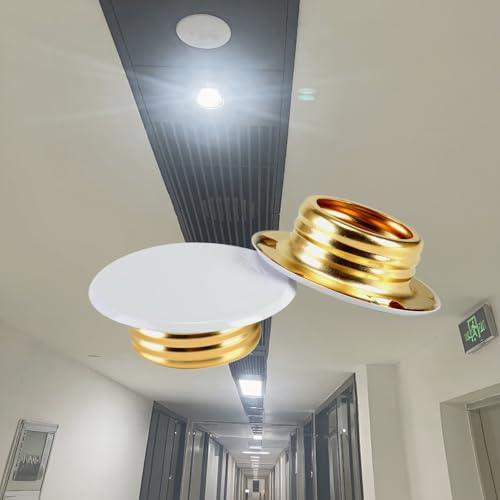 Dranvosk Fire Sprinkler Covers Sprinkler Head Protector Plate Decorative Escutcheon Cap,2PCS(Copper)