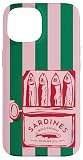 Retro Sardine Tin Pink Sardi Stripes Summer Moodboard carino Custodia per iPhone 15