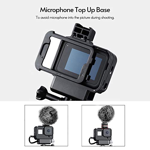 Sunbaca G8-9 Gabinete de plástico Gaiola Moldura de proteção Vlogging com microfone Montagem em sapa