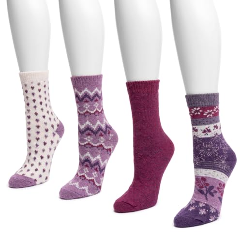 Image of MUK LUKS Women's Holiday 4 Pair Pack Socks