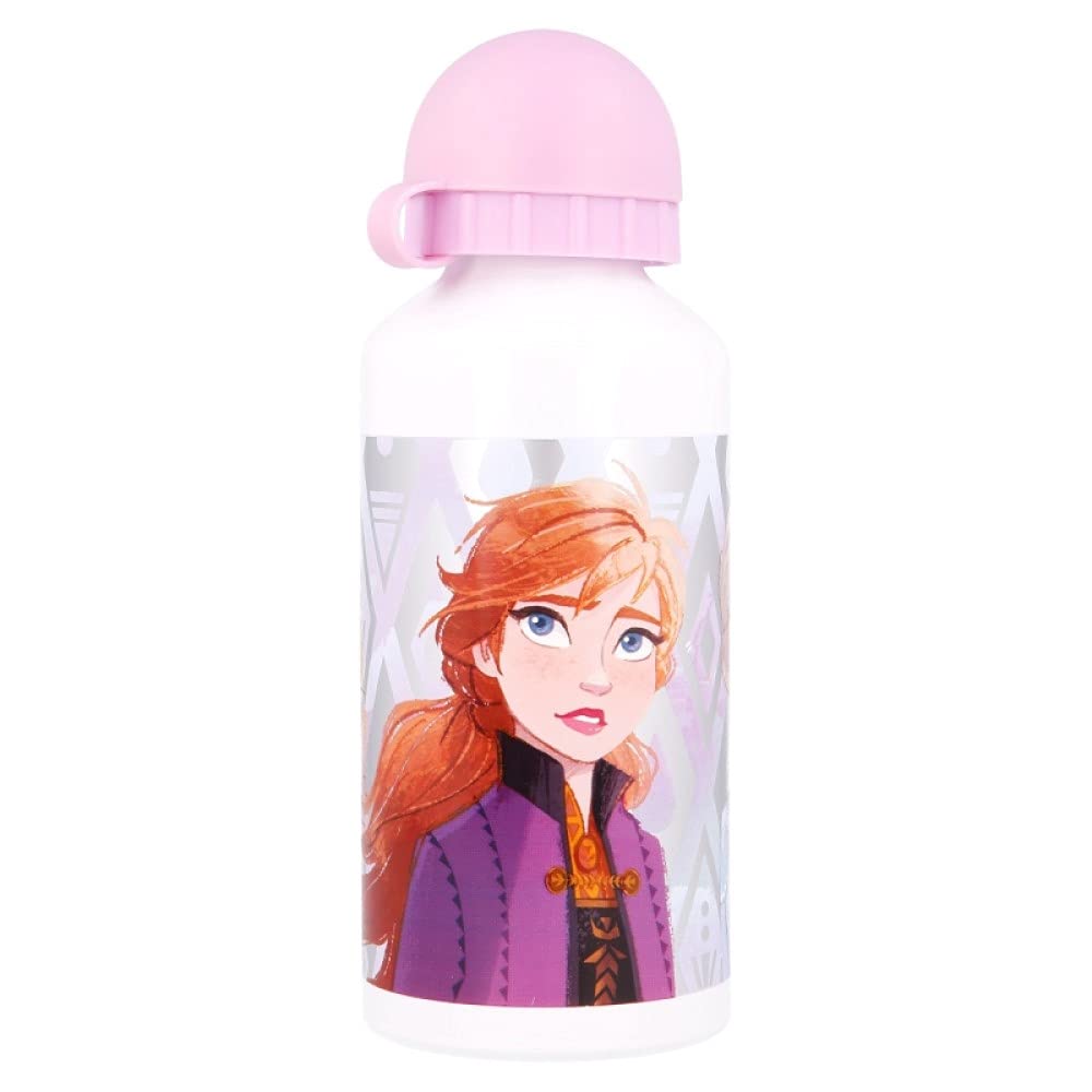 OM SUPPLIES Frozen Characters Aluminium Sports Bottle 400ml, Holiday - Image 3