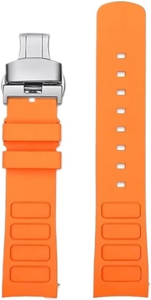 22mm Fit for Mido Multifort TV M049.526 Metal Watch Chain Rubber WatchBand Curved Waterproof Stainless Steel Strap
