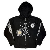 New Store StockMain Category - Hooded Tops. Sub Category - Zipped Hoodie. Design - Nailed Symbol Design Features - Back Print Sleeve or Collar Styling - Long Sleeves Material - 60% Recycled Cotton And 40% Recycled Polyester. Dimensions -