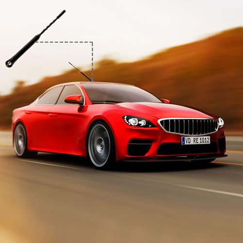 Autoradio Antenne,Autoantenne Kurz Universal 23.5cm + 6.5cm Autoantenne Dachantenne für Optimalen AM/FM-Empfang mit M4, M5, M6 Superkompatibilität