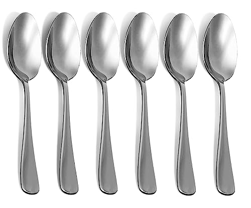 EUROXANTY Cuchara sopera | Cucharas para comer | Cucharas con diseño compacto | Cucharas resistentes | Cucharas clásicas | Cuchara de mesa para la cocina | 6 Cucharas