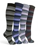 Lucchetti Socks Milano Calze Donna Invernali Lunghe Caldo Cotone Fantasia Righe Pois Termiche Colorate Made in Italy (35-40, Set Vibrazioni)