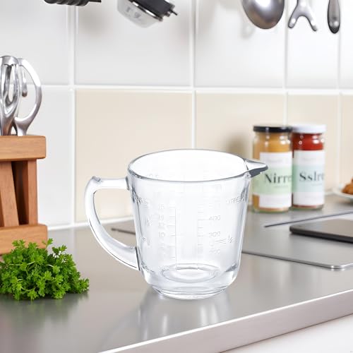 Vaso medidor de vidrio para zurdos 2 cups miniatura 4