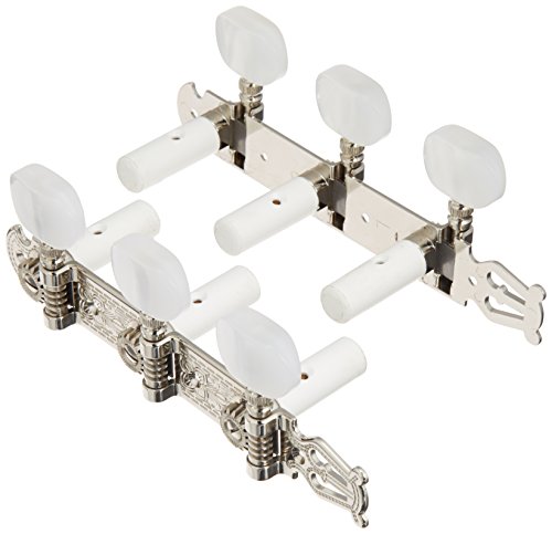 Schaller »LYRA MACHINE HEADS – NICKEL – BASEPLATE 3 – ACRYLIC – WHITE NYLON POSTS 10mm« Mécaniques pour Guitare… - Les Beatles, Paul McCartney, John Lennon, RIngo Starr, George Harrison Schaller »LYRA MACHINE HEADS - NICKEL - BASEPLATE 3 - ACRYLIC - WHITE NYLON POSTS 10mm« Mécaniques pour Guitare…