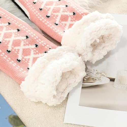 Briskrhythm Ultra-Thick Cashmere Slipper Home Socks, Brisk Rhythm Cashmere Slipper Socks, Inherentinct Christmas Slipper Socks with Grips for Women4