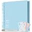 JAECU Album Photo Spirale Scrapbook 21x21cm, DIY Scrapbooking Album 40 Pages, Livre D'or pour Voyage Mariage Anniversaire, Cadeaux pour Bebe Enfant Couple (Bleu
