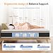 Bednew European King Size Mattress, 12 inch Medium-Soft Hybrid Mattress with Memory Foam & Pocket Springs, Balanced Contouring and Gentle Support for Pressure Relief, Mattress in a Box (160x200x30cm)