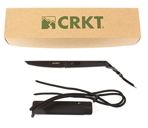 CRKT Sweet K.I.S.S Tanto Fixed Blade Knife with Sheath, Plain Edge 2356, Gray - Fixed Plain Edge