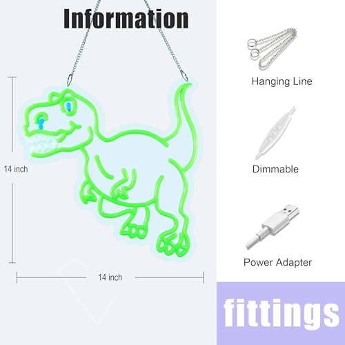 Image of T-REX Neon Sign Night light for Bar Club Bedroom Hotel Pub Cafe Wedding Birthday Party Gifts