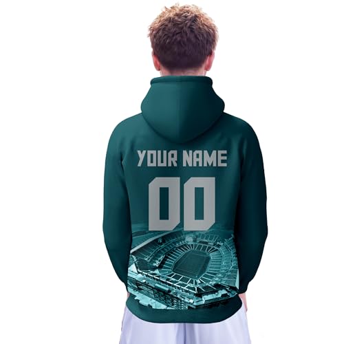 Custom Football Hoodies Personalized 3D Mascot Sweatshirts Rugby Gifts for Men Women Youth Add Name and Number4