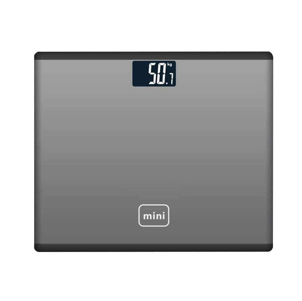 Cyfrowa waga łazienkowa wagi ciała, technologia Step On (step-On), kompaktowa elektroniczna waga łazienkowa, 140 kg, szara