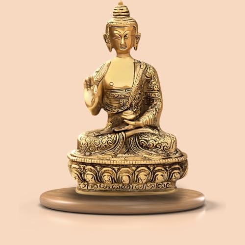 Image of Brass Blessing Buddha Idol | Vastu Remedy for Peace, Protection & Abundance | Premium Solid Brass Buddha Statue for Home & Office
