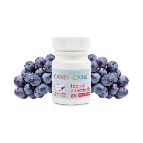 Image of The Essentials Dynamic Dental Candi Caine, Topical Anesthetic Gel, 1 oz, Grape Gum Flavor, 20% Benzocaine