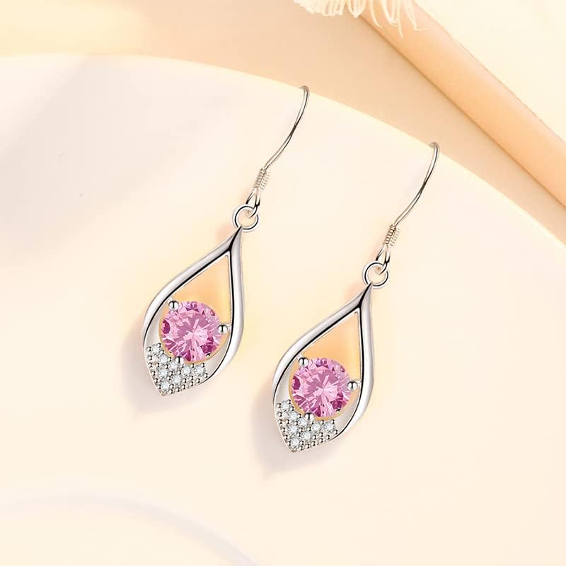 925 Sterling Silver Dangle Earrings for Women Nickel Free Hypoallergenic Earrings for Women Trendy Fashion Heart Dangle Drop Sparkly Crystal Earrings for Women - Image 2