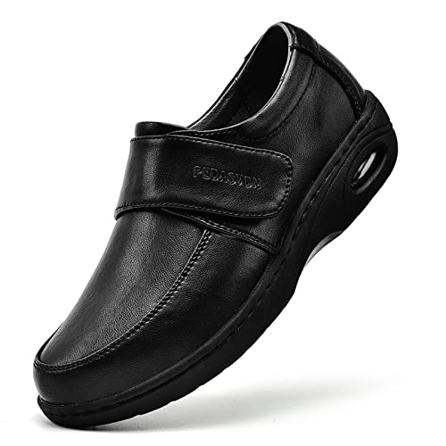 PEDASVON Women's Healthcare Nursing Shoes Lightweight Comfortable Nurse Shoe Footwear Restaurant Loafer Waterproof Work Shoes, Black-209, 7 US by PEDASVON - Used condition - US$37.16