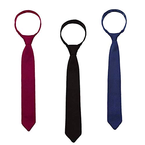 menolana 3pcs Moda Masculina de Malha Sólida Gravata de Negócios Formal Tecido Fino
