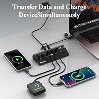 USB‑C‑Hub, 10Gbit/s‑Splitter mit 4×USB‑A und 3×USB‑C, schwarz – Ansicht 5