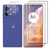 Lutree per Motorola Moto G85 5G Vetro Temperato, 2+2 Pezzi 3D Pellicola Protettiva + Pellicola Fotocamera, HD Durezza 9H Vetro Protettivo, Senza Bolle Anti-Graffio Protezione Schermo