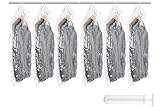 TOCOZOC 6 Bolsas Colgantes de Almacenamiento al Vacío, Bolsas de Vacío para Ropa(Colgar Entre 15 y 20 Prendas),Trajes,...