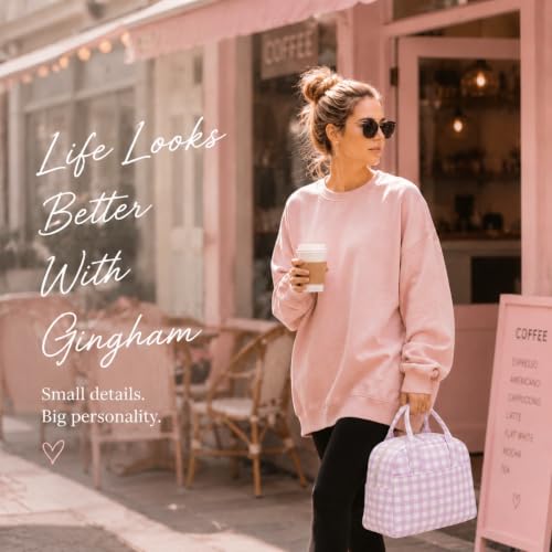 Image of LOVELYWIND Lunch Box for Women Cute Lunch Bags for Women Lunch Tote Bags Reusable Insulated Lunch Box Large Capacity Reusable Insulated Cooler for Work or Travel Gifts or Beach