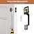 Brightify Black Front Door Handle, Matte Black Exterior Door Handle with Door Lever, Modern Front Door Lock Set, Adjustable Deadbolt with Single Cylinder, Reversible for Right&Left