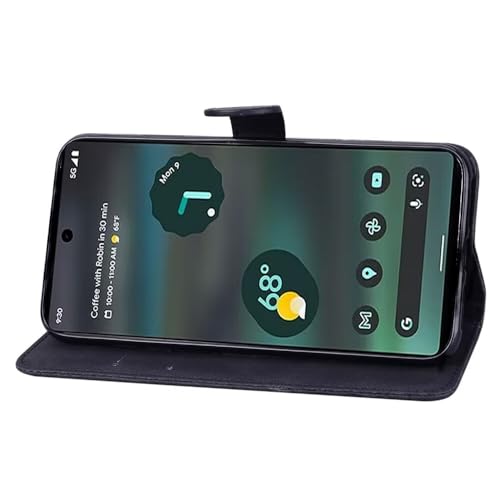 Étui en cuir Google Pixel 10 Pro 5G noir chic à rabat artistique papillon