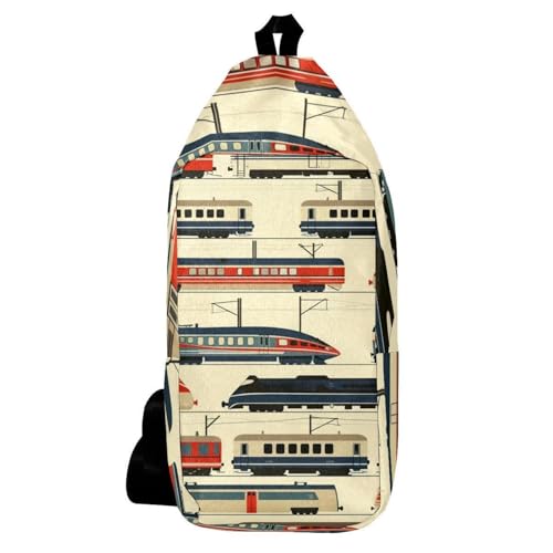 Sac à dos à bandoulière train à grande vitesse multicolore mixte