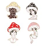 TIDOO Cute Squishmallow Mushroom Enamel Pin Anime Mushroom Women Decor Pins Aesthetic Jewelry Set fo