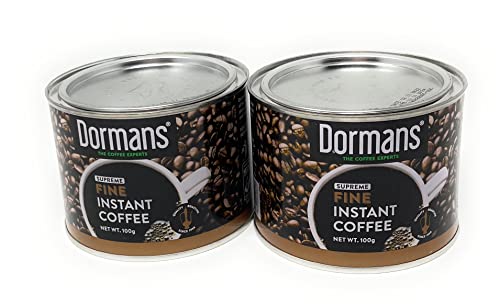 Fine Supreme Instant Coffee, Dormans The Coffee Experts, Two Cans, Each 100g (3.52 oz)