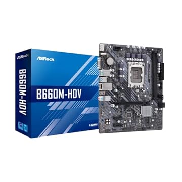 ASRock Placa mãe B660M MicroATX B660M-HDV Intel B660 Series CPU (LGA1700) Compatível