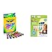 Crayola - 8 Gros crayons à la cire ultra lavables - Coloriage - 256317.012 & 8 Feutres dès 1 an - Loisir créatif - Mini Kids - à partir de 1 ans - Jeu de dessin et coloriage
