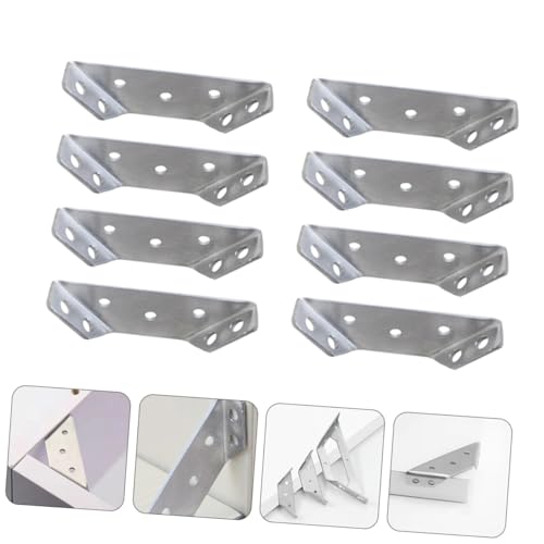 Supports d'angle acier inoxydable pour meubles équerre fixation étagère armoire - 4