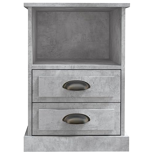 Table de chevet gris béton pour ranger votre chambre encombrée - 7